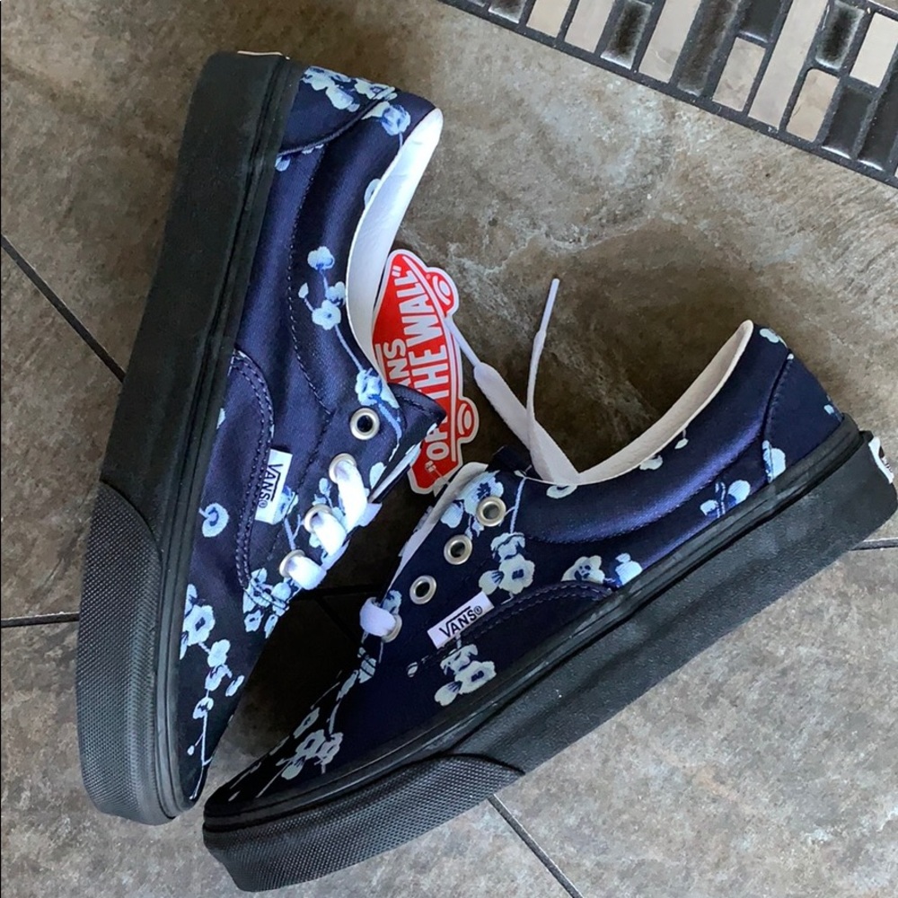VANS ERA FLORALS BLUE/BLACK men’s - Picture 16 of 16